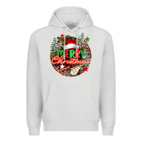 Dove Grey Merry christmas Premium Hoodie - FaDigitalArtStudio