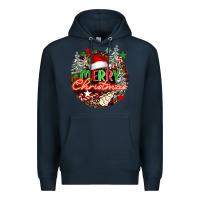 Navy Merry christmas Premium Hoodie - FaDigitalArtStudio