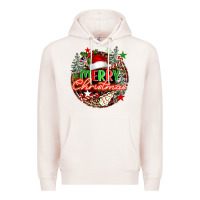 Pale Pink Merry christmas Premium Hoodie - FaDigitalArtStudio