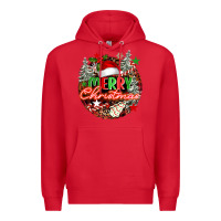 Red Merry christmas Premium Hoodie - FaDigitalArtStudio