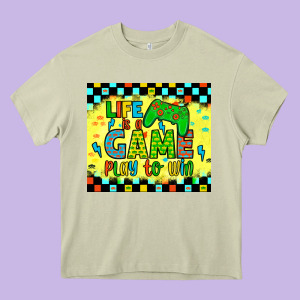 Life Is A Game Play To Win Heavy Core Tee Designed By Jahusdesignshop