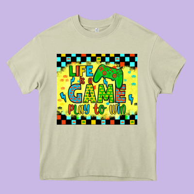 Life Is A Game Play To Win Heavy Core Tee Designed By Jahusdesignshop