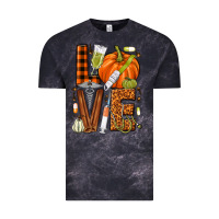 Cloud Black Fall Nurse love Vintage Tee - NancyCooperArtShop