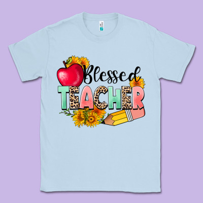 Blessed Teacher Classic Tee Designed By Nancycooperartshop
