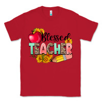 Red blessed teacher Classic Tee - NancyCooperArtShop