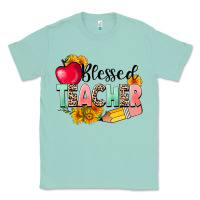 Seafoam blessed teacher Classic Tee - NancyCooperArtShop