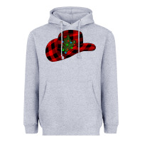 Heather Grey cowboy christmas Heavyweight Hoodie - CowhideDigitalArt