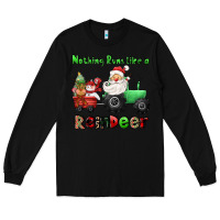 Black nothing runs like a reindeer Long Sleeve Tee - CowGirlArtShop