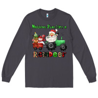 Smoke nothing runs like a reindeer Long Sleeve Tee - CowGirlArtShop
