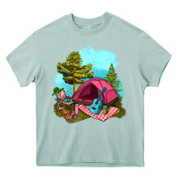 Arona Glamping Camp And Pink Tent Heavy Core Tee - BundleAndBundleShop