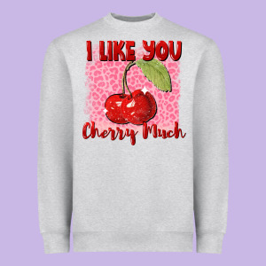 I Like You Cherry Much Heavyweight Sweatshirt Designed By Fadigitalartstudio