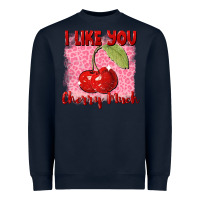 Navy i like you cherry much Heavyweight Sweatshirt - FaDigitalArtStudio