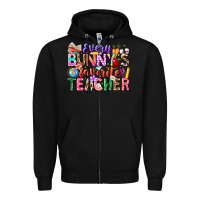 Black Every Bunny Favorite Teacher Easter Zipper Hoodie - CowhideDigitalArt