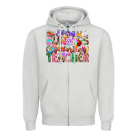 Dove Grey Every Bunny Favorite Teacher Easter Zipper Hoodie - CowhideDigitalArt