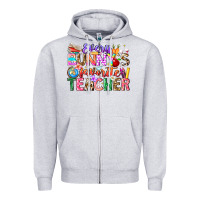 Heather Grey Every Bunny Favorite Teacher Easter Zipper Hoodie - CowhideDigitalArt