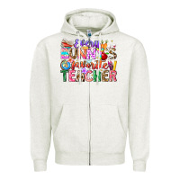 Oatmeal Heather Every Bunny Favorite Teacher Easter Zipper Hoodie - CowhideDigitalArt