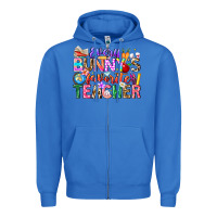 True Royal Every Bunny Favorite Teacher Easter Zipper Hoodie - CowhideDigitalArt