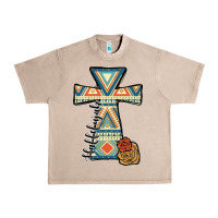 French Oak halleluljah aztec cross Urban Heavy Tee - JahusDesignShop