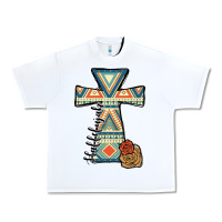 White halleluljah aztec cross Urban Heavy Tee - JahusDesignShop