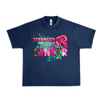 Navy Stronger than Cancer Urban Heavy Tee - HowdyJamesFarm