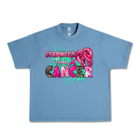 Pebble Blue Stronger than Cancer Urban Heavy Tee - HowdyJamesFarm