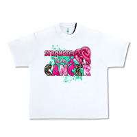 White Stronger than Cancer Urban Heavy Tee - HowdyJamesFarm