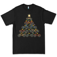 Black bicycle christmas tree funny biker bicyclist xmas for family long slee Premium Tee - lanVoArt