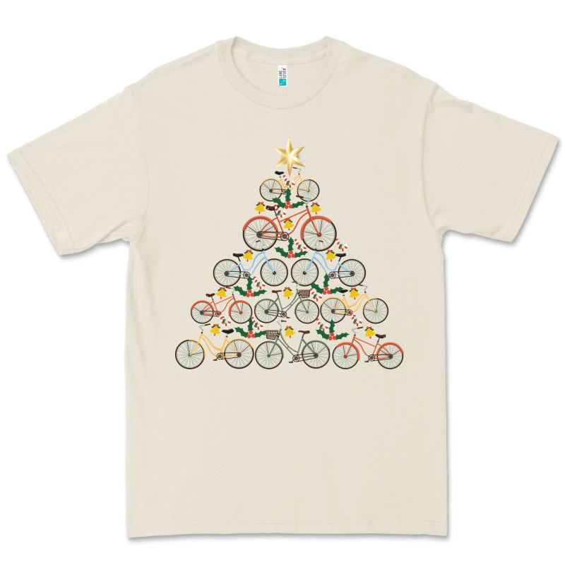 Bicycle Christmas Tree Funny Biker Bicyclist Xmas For Family Long Slee Premium Tee by lanVoArt | Teevron