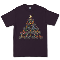 Plum bicycle christmas tree funny biker bicyclist xmas for family long slee Premium Tee - lanVoArt