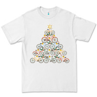 White bicycle christmas tree funny biker bicyclist xmas for family long slee Premium Tee - lanVoArt