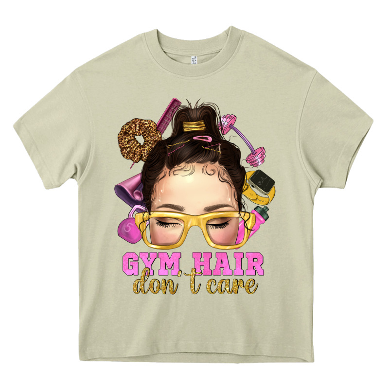 Messy Bun Gym Hair Don't Care Bbs Heavy Core Tee by BundleAndBundleShop | Teevron