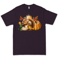 Plum Fall Squirrel Premium Tee - LillyAllenDesigns