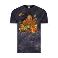Cloud Black Fall with black girl Vintage Tee - NancyCooperArtShop
