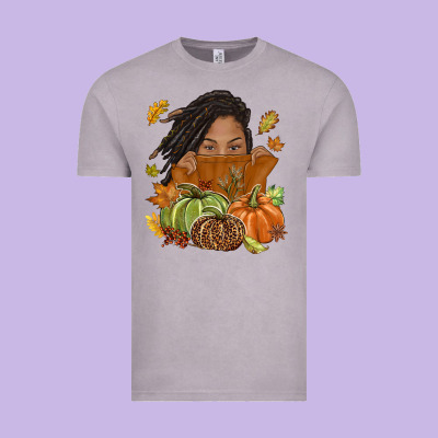 Fall With Black Girl Vintage Tee Designed By Nancycooperartshop