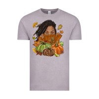 Vintage Zinc Fall with black girl Vintage Tee - NancyCooperArtShop