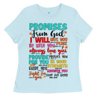 Baby Blue promises from god Ladies Tee - Artiststas