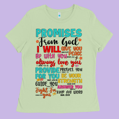 Promises From God Ladies Tee Designed By Artiststas