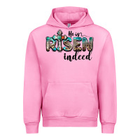 Fuchsia Pink he is risen indeed Urban Hoodie - BarkalooDesign