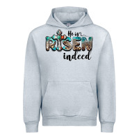 Heather Grey he is risen indeed Urban Hoodie - BarkalooDesign