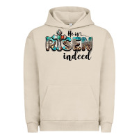 Pigment French Oak he is risen indeed Urban Hoodie - BarkalooDesign