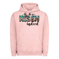 Pigment Salmon he is risen indeed Urban Hoodie - BarkalooDesign