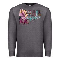 Charcoal Heather nail hustler Premium Sweatshirt - SublimationCraftShop