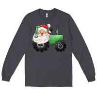 Smoke santa tractor Long Sleeve Tee - CowGirlArtShop