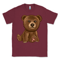 Burgundy bear Classic Tee - texasbilliewilder