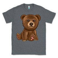 Charcoal Heather bear Classic Tee - texasbilliewilder
