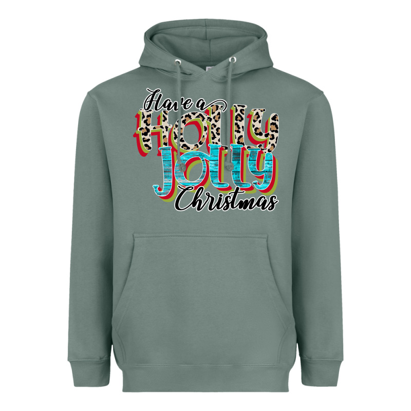 Have A Holly Jolly Christmas Heavyweight Hoodie by CowhideDigitalArt | Teevron