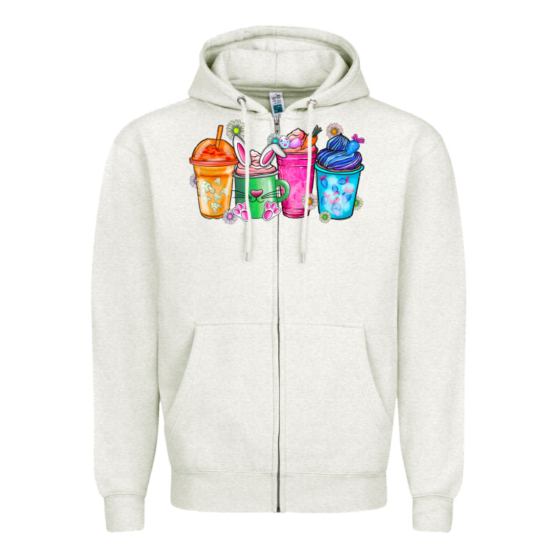 Easter Coffee Zipper Hoodie by CowhideDigitalArt | Teevron