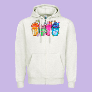Easter Coffee Zipper Hoodie Designed By Cowhidedigitalart