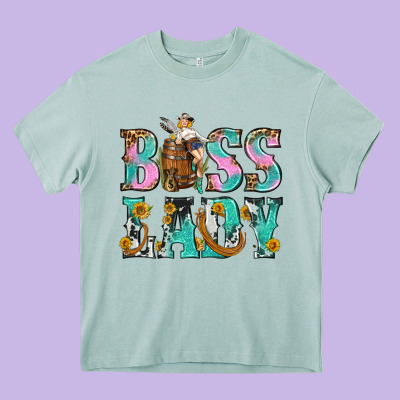 Boss Lady Heavy Core Tee Designed By Bundleandbundleshop