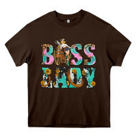 Chocolate Brown Boss Lady Heavy Core Tee - BundleAndBundleShop